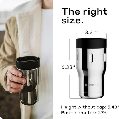 12 OZ Vacuum Insulated Stainless Steel Portable Travel Coffee Mug With 100% Leakproof Locked Lid (Matte)