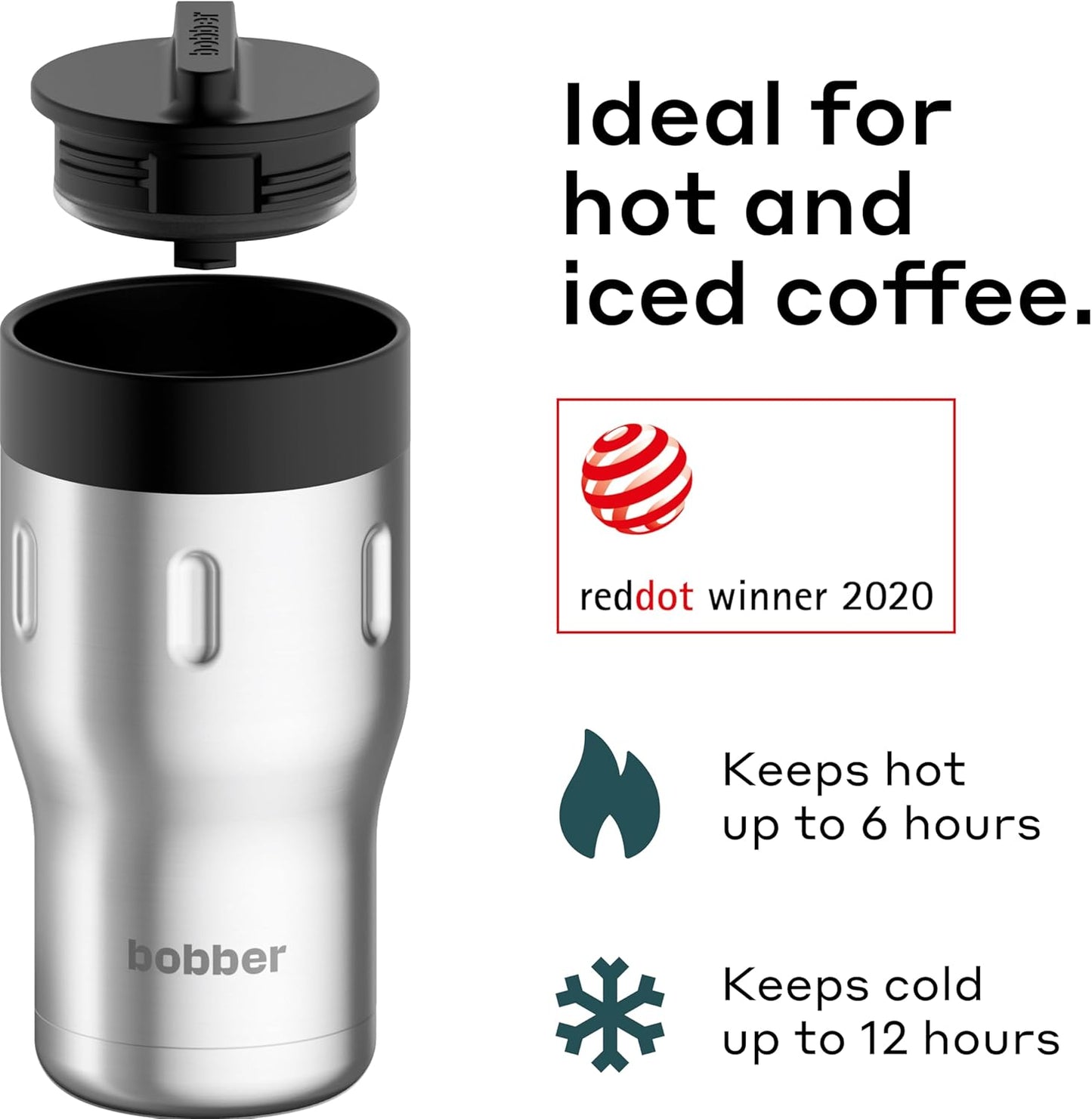 12 OZ Vacuum Insulated Stainless Steel Portable Travel Coffee Mug With 100% Leakproof Locked Lid (Matte)