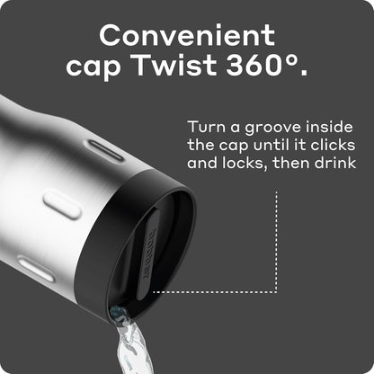 12 OZ Vacuum Insulated Stainless Steel Portable Travel Coffee Mug With 100% Leakproof Locked Lid (Matte)