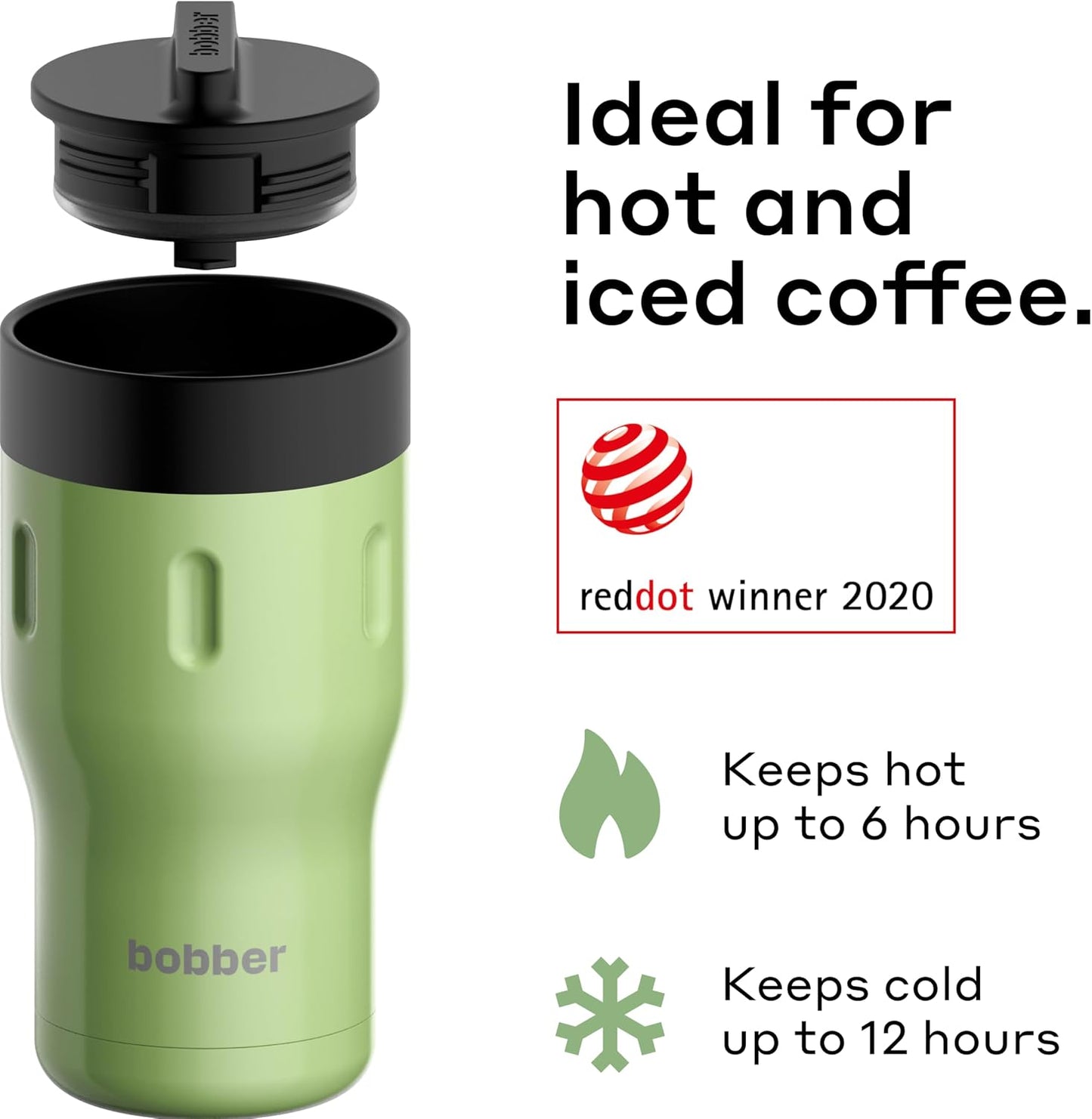 12 OZ Vacuum Insulated Stainless Steel Portable Travel Coffee Mug With 100% Leakproof Locked Lid (Matte)