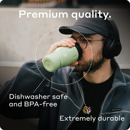 12 OZ Vacuum Insulated Stainless Steel Portable Travel Coffee Mug With 100% Leakproof Locked Lid (Matte)