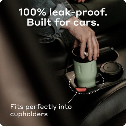 12 OZ Vacuum Insulated Stainless Steel Portable Travel Coffee Mug With 100% Leakproof Locked Lid (Matte)