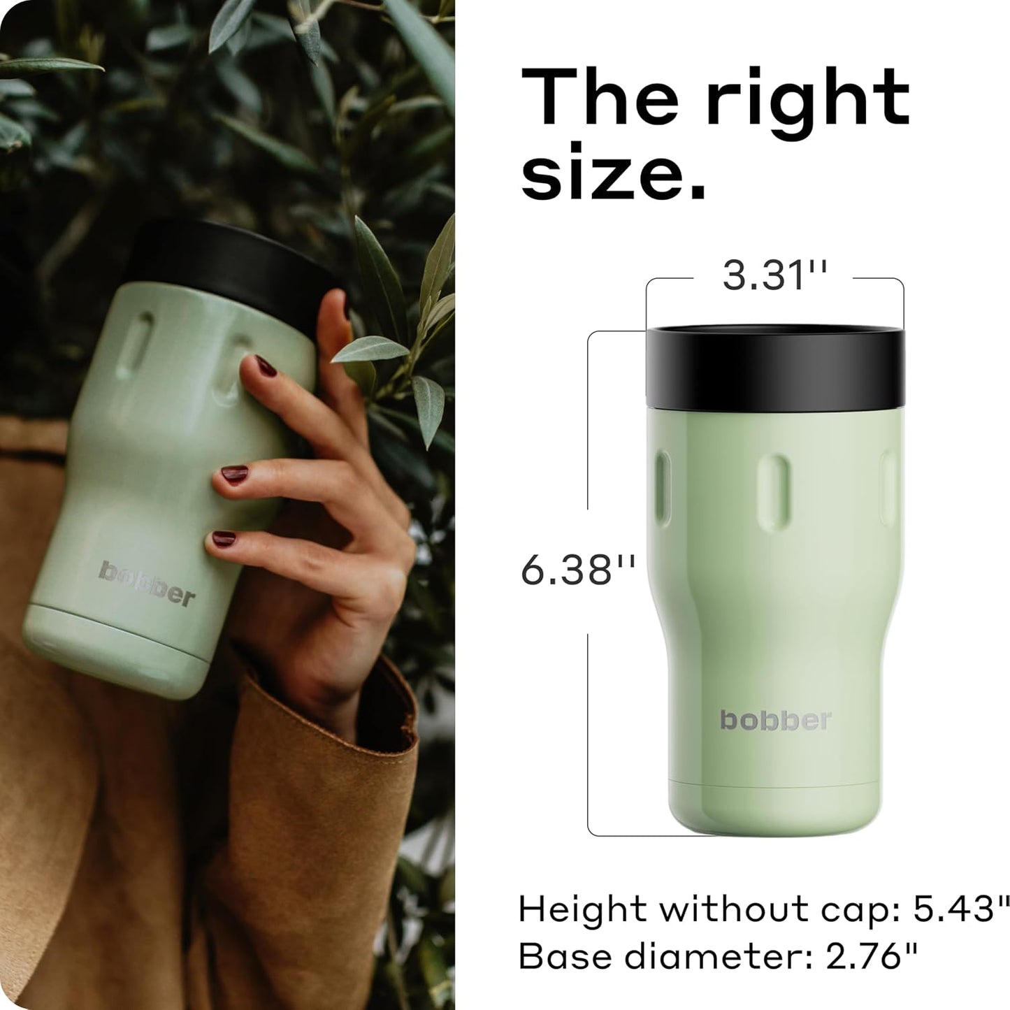 12 OZ Vacuum Insulated Stainless Steel Portable Travel Coffee Mug With 100% Leakproof Locked Lid (Matte)