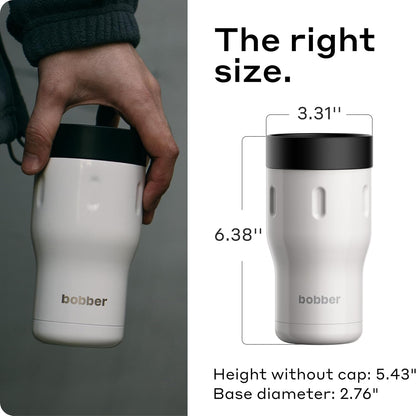 12 OZ Vacuum Insulated Stainless Steel Portable Travel Coffee Mug With 100% Leakproof Locked Lid (Matte)