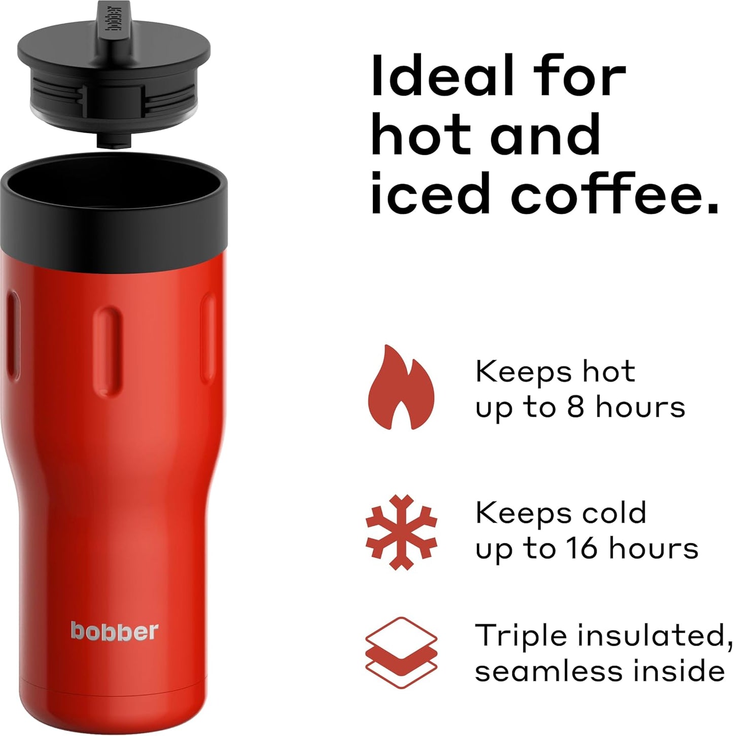 12 OZ Vacuum Insulated Stainless Steel Portable Travel Coffee Mug With 100% Leakproof Locked Lid (Matte)