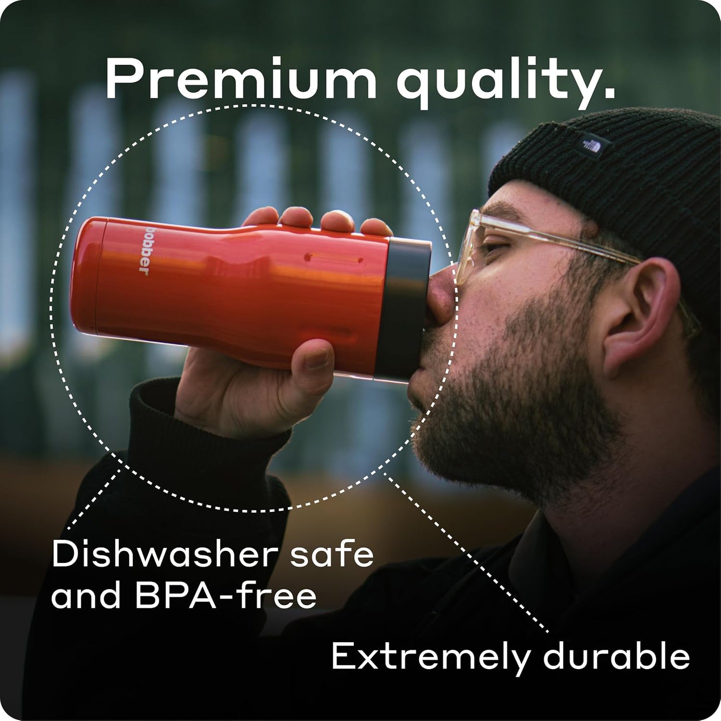 12 OZ Vacuum Insulated Stainless Steel Portable Travel Coffee Mug With 100% Leakproof Locked Lid (Matte)
