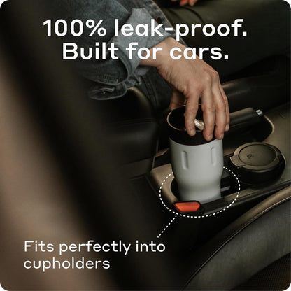 12 OZ Vacuum Insulated Stainless Steel Portable Travel Coffee Mug With 100% Leakproof Locked Lid (Matte)