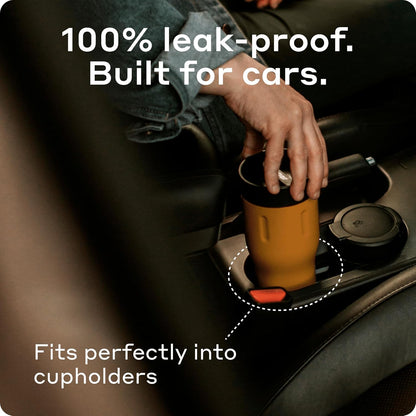 12 OZ Vacuum Insulated Stainless Steel Portable Travel Coffee Mug With 100% Leakproof Locked Lid (Matte)