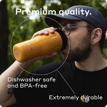 12 OZ Vacuum Insulated Stainless Steel Portable Travel Coffee Mug With 100% Leakproof Locked Lid (Matte)