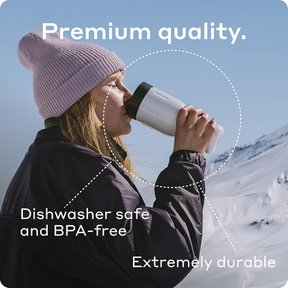 12 OZ Vacuum Insulated Stainless Steel Portable Travel Coffee Mug With 100% Leakproof Locked Lid (Matte)