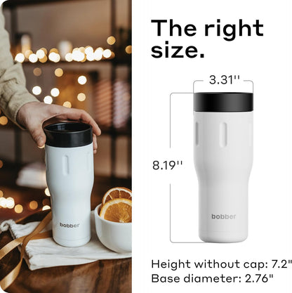 12 OZ Vacuum Insulated Stainless Steel Portable Travel Coffee Mug With 100% Leakproof Locked Lid (Matte)