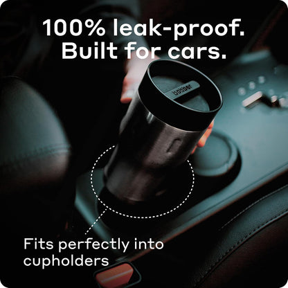 12 OZ Vacuum Insulated Stainless Steel Portable Travel Coffee Mug With 100% Leakproof Locked Lid (Matte)