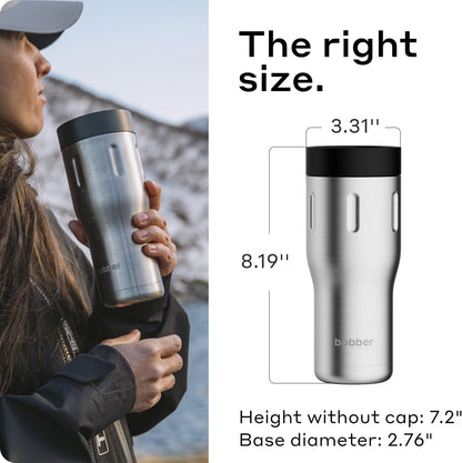 12 OZ Vacuum Insulated Stainless Steel Portable Travel Coffee Mug With 100% Leakproof Locked Lid (Matte)