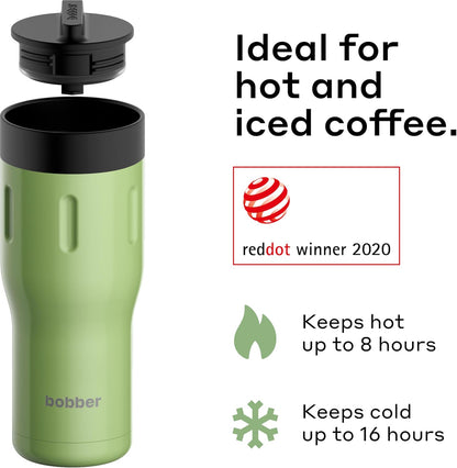 12 OZ Vacuum Insulated Stainless Steel Portable Travel Coffee Mug With 100% Leakproof Locked Lid (Matte)