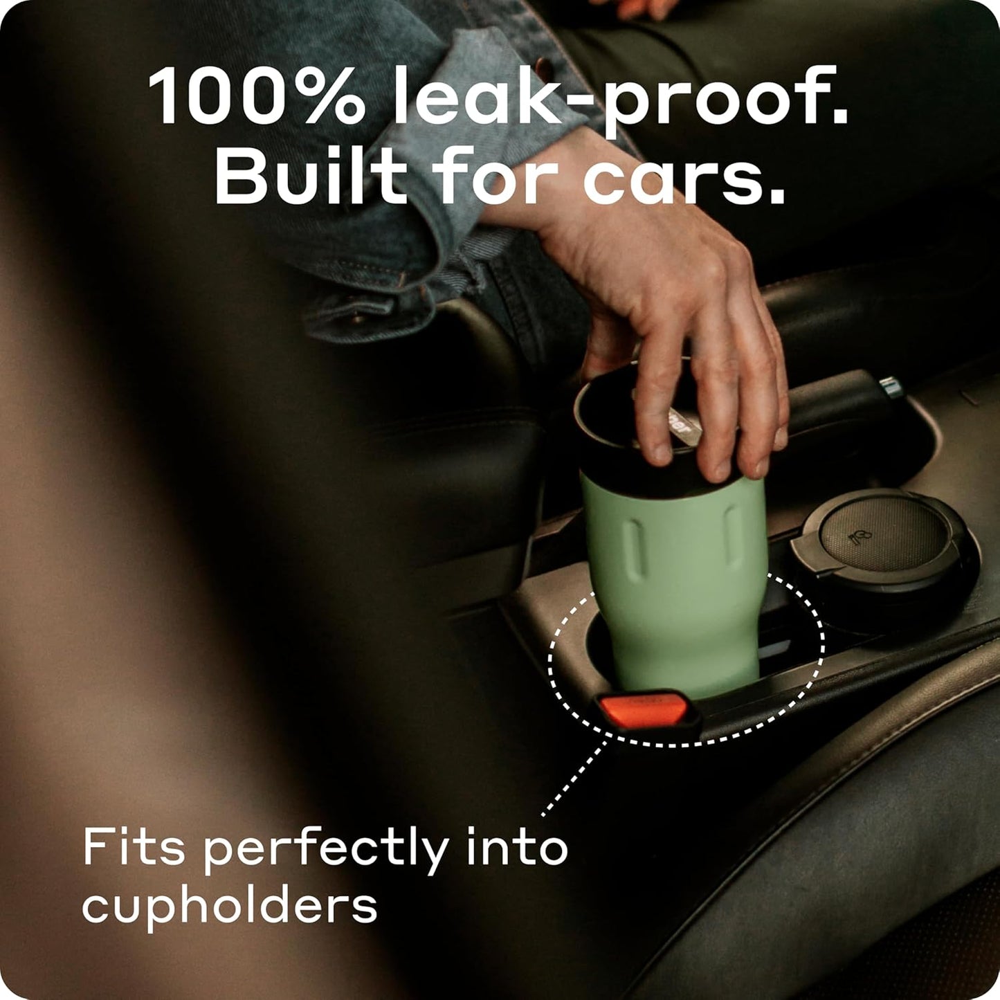 12 OZ Vacuum Insulated Stainless Steel Portable Travel Coffee Mug With 100% Leakproof Locked Lid (Matte)