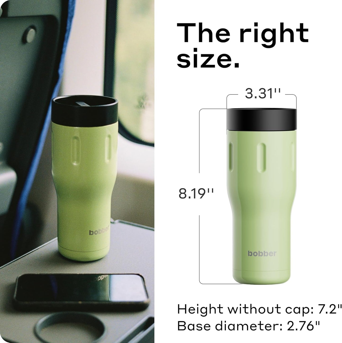 12 OZ Vacuum Insulated Stainless Steel Portable Travel Coffee Mug With 100% Leakproof Locked Lid (Matte)