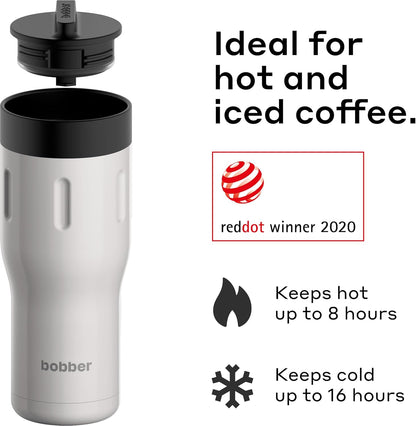 12 OZ Vacuum Insulated Stainless Steel Portable Travel Coffee Mug With 100% Leakproof Locked Lid (Matte)