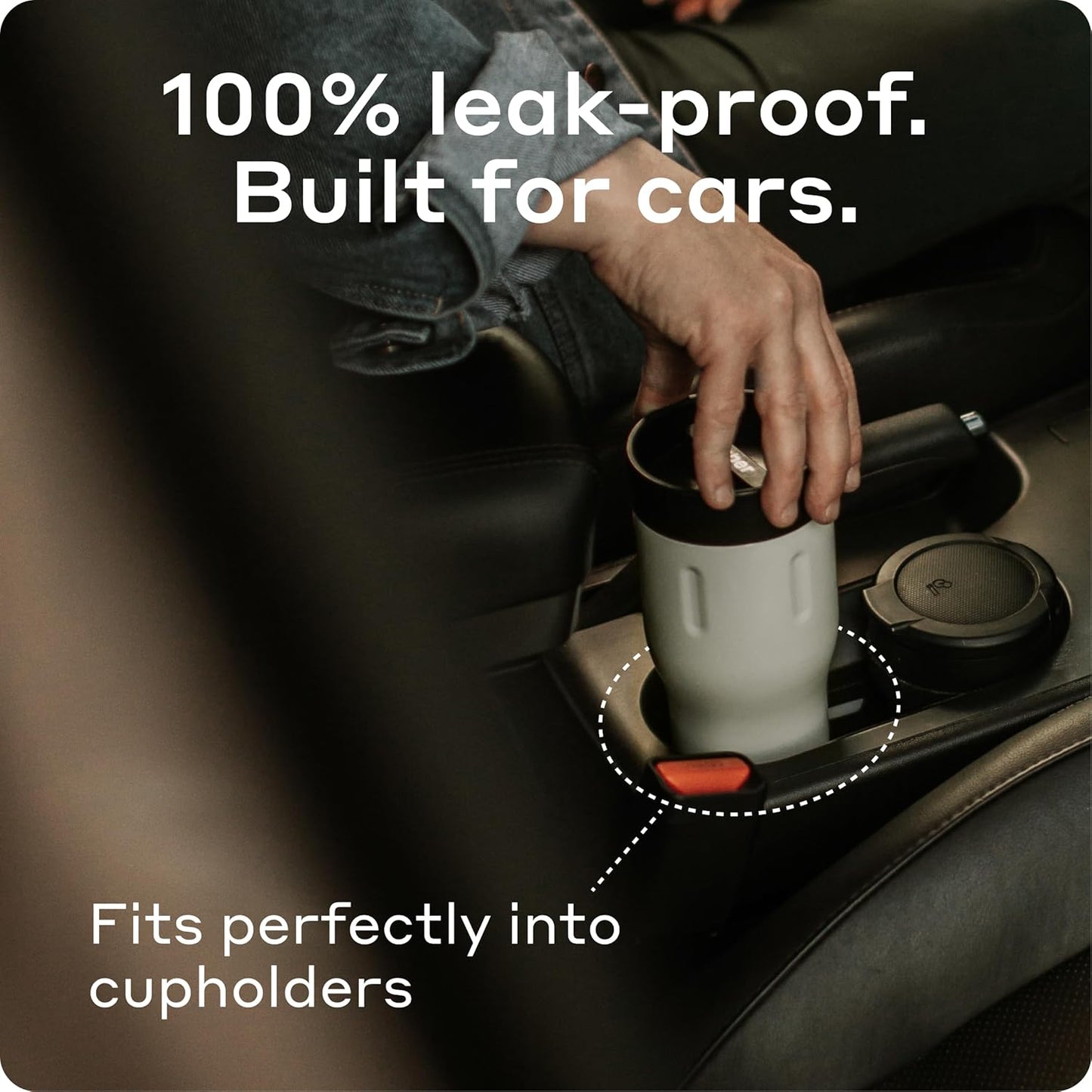 12 OZ Vacuum Insulated Stainless Steel Portable Travel Coffee Mug With 100% Leakproof Locked Lid (Matte)