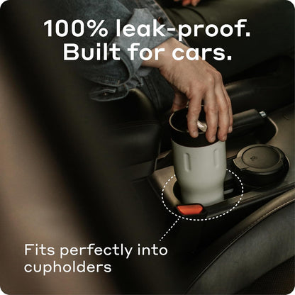 12 OZ Vacuum Insulated Stainless Steel Portable Travel Coffee Mug With 100% Leakproof Locked Lid (Matte)