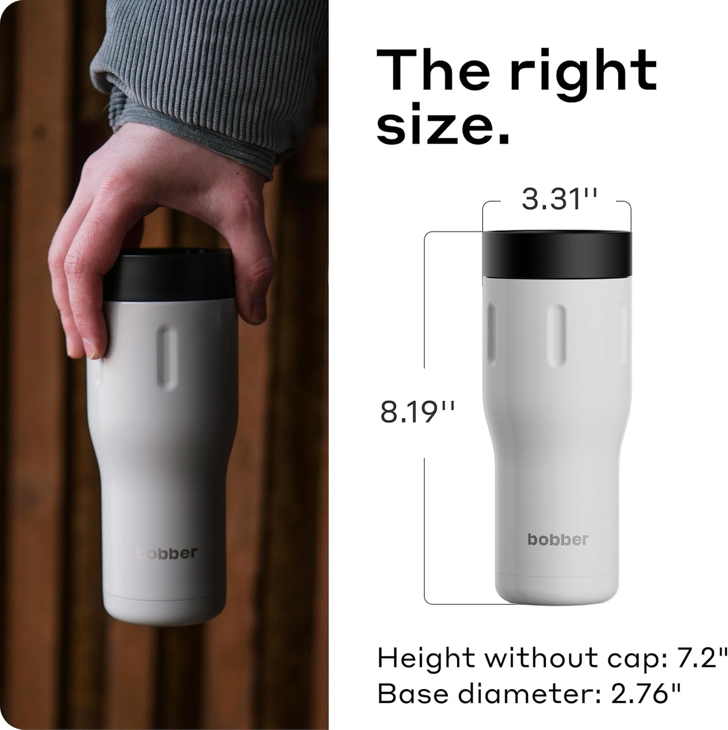 12 OZ Vacuum Insulated Stainless Steel Portable Travel Coffee Mug With 100% Leakproof Locked Lid (Matte)
