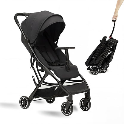 Superb Lightweight Travel Stroller, Auto Fold Buggy Rose Gold
