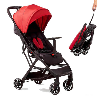 Superb Lightweight Travel Stroller, Auto Fold Buggy Rose Gold