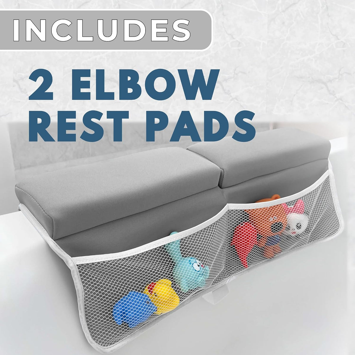 Baby Bath Kneeler and Elbow Rest Pad Set, 1.5-Inch Non-Slip Pads