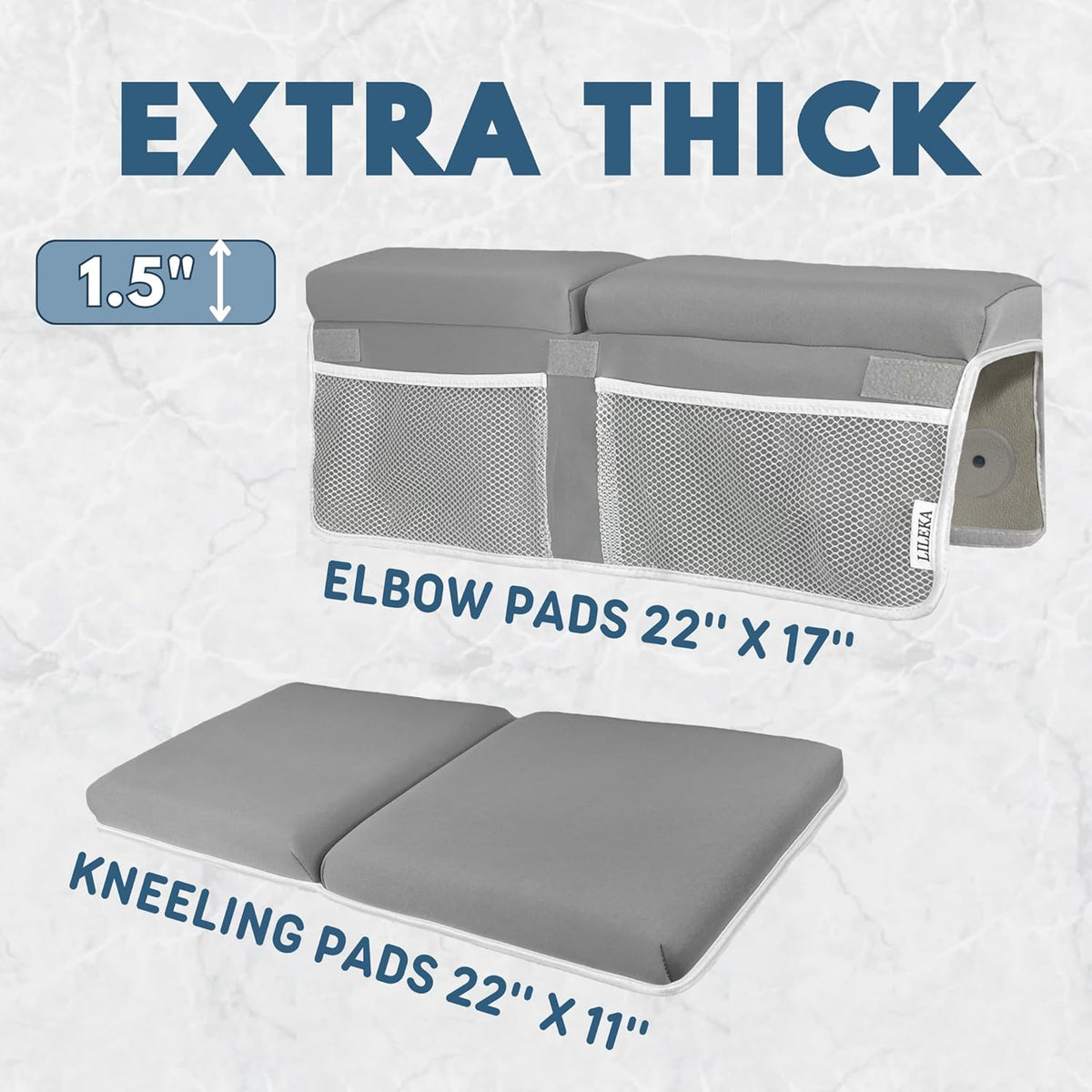 Baby Bath Kneeler and Elbow Rest Pad Set, 1.5-Inch Non-Slip Pads