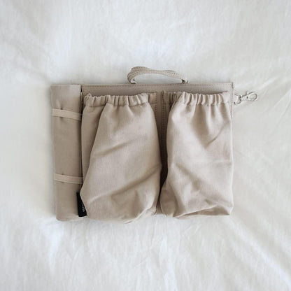 Mini Diaper Bag Organizer Insert (9.5x9) - Changing Mat Included (Canvas, 9.5" x 9" x 5)