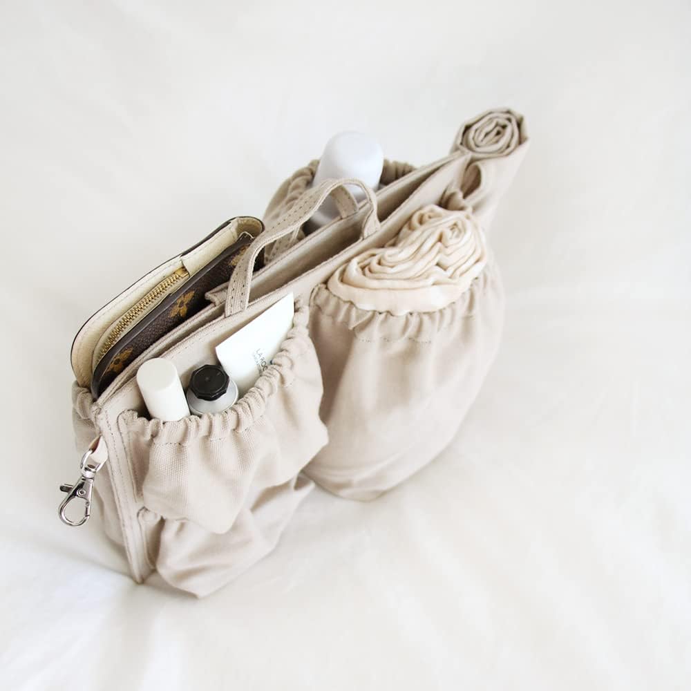 Mini Diaper Bag Organizer Insert (9.5x9) - Changing Mat Included (Canvas, 9.5" x 9" x 5)
