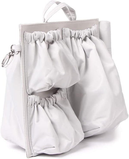 Mini Diaper Bag Organizer Insert (9.5x9) - Changing Mat Included (Canvas, 9.5" x 9" x 5)
