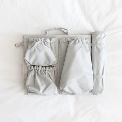 Mini Diaper Bag Organizer Insert (9.5x9) - Changing Mat Included (Canvas, 9.5" x 9" x 5)