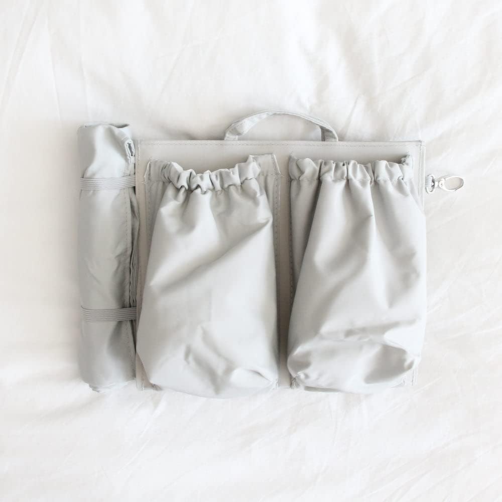 Mini Diaper Bag Organizer Insert (9.5x9) - Changing Mat Included (Canvas, 9.5" x 9" x 5)