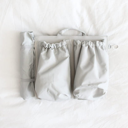 Mini Diaper Bag Organizer Insert (9.5x9) - Changing Mat Included (Canvas, 9.5" x 9" x 5)