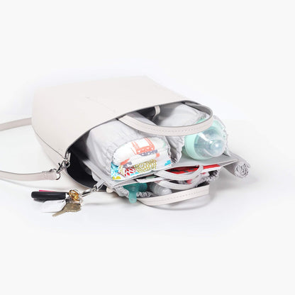 Mini Diaper Bag Organizer Insert (9.5x9) - Changing Mat Included (Canvas, 9.5" x 9" x 5)