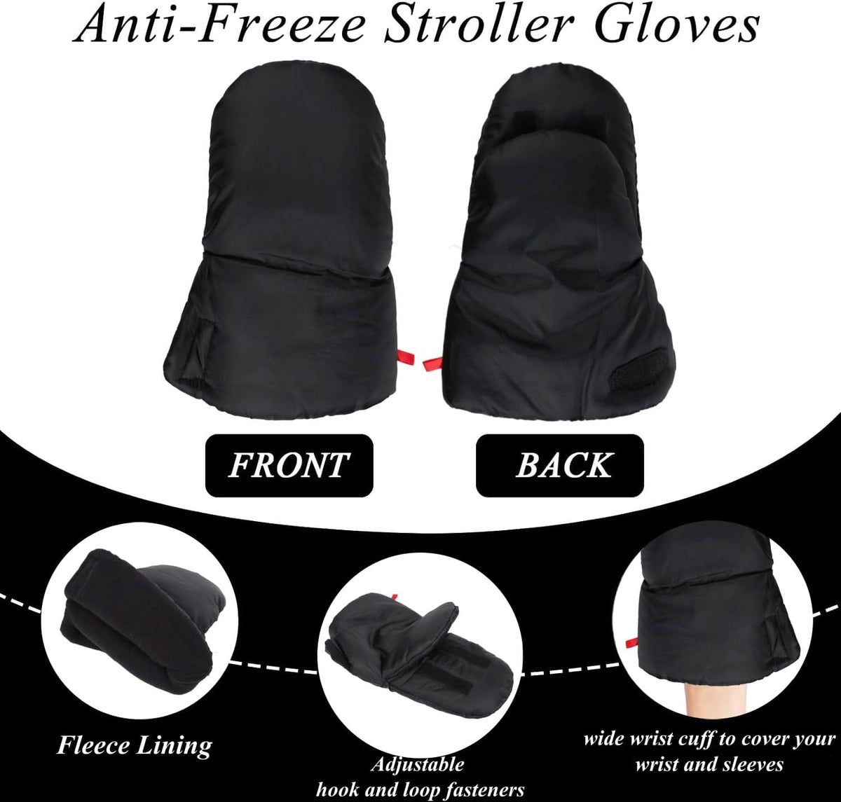 Stroller Handle Muffs Gloves Universal Winter Stroller Mittens