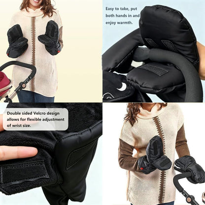 Stroller Handle Muffs Gloves Universal Winter Stroller Mittens