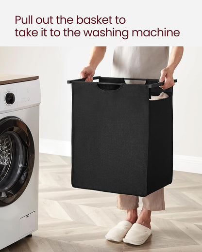 VASAGLE Laundry Hamper with Shelf, 1 Pull-Out Bag, 17.2 Gallons (65L)