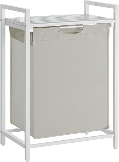 VASAGLE Laundry Hamper with Shelf, 1 Pull-Out Bag, 17.2 Gallons (65L)