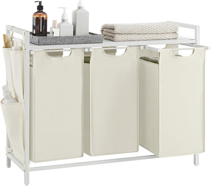 VASAGLE Laundry Hamper with Shelf, 1 Pull-Out Bag, 17.2 Gallons (65L)