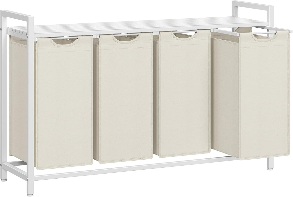 VASAGLE Laundry Hamper with Shelf, 1 Pull-Out Bag, 17.2 Gallons (65L)