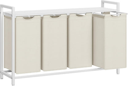 VASAGLE Laundry Hamper with Shelf, 1 Pull-Out Bag, 17.2 Gallons (65L)