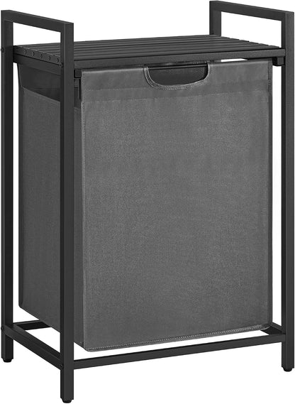 VASAGLE Laundry Hamper with Shelf, 1 Pull-Out Bag, 17.2 Gallons (65L)