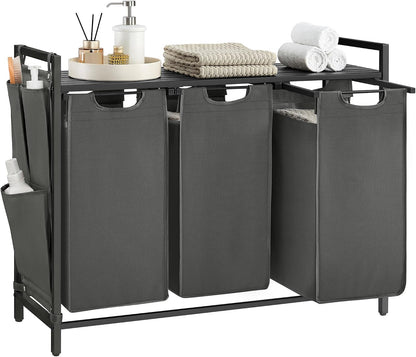 VASAGLE Laundry Hamper with Shelf, 1 Pull-Out Bag, 17.2 Gallons (65L)