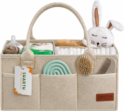 Sharth Baby Diaper Caddy Organizer, Baby Essentials Storage, Nursery Basket