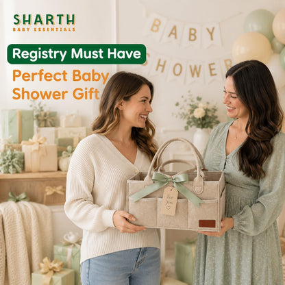 Sharth Baby Diaper Caddy Organizer, Baby Essentials Storage, Nursery Basket