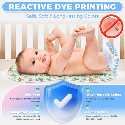 Portable Diaper Changing Pad Viscose from Bamboo 3 Pack, Foldable Waterproof Baby Changing Mat, Absorbent Machine Washable Diaper Bag Travel Essential, Newborn Baby Changer, 27.5x14