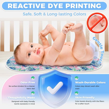 Portable Diaper Changing Pad Viscose from Bamboo 3 Pack, Foldable Waterproof Baby Changing Mat, Absorbent Machine Washable Diaper Bag Travel Essential, Newborn Baby Changer, 27.5x14