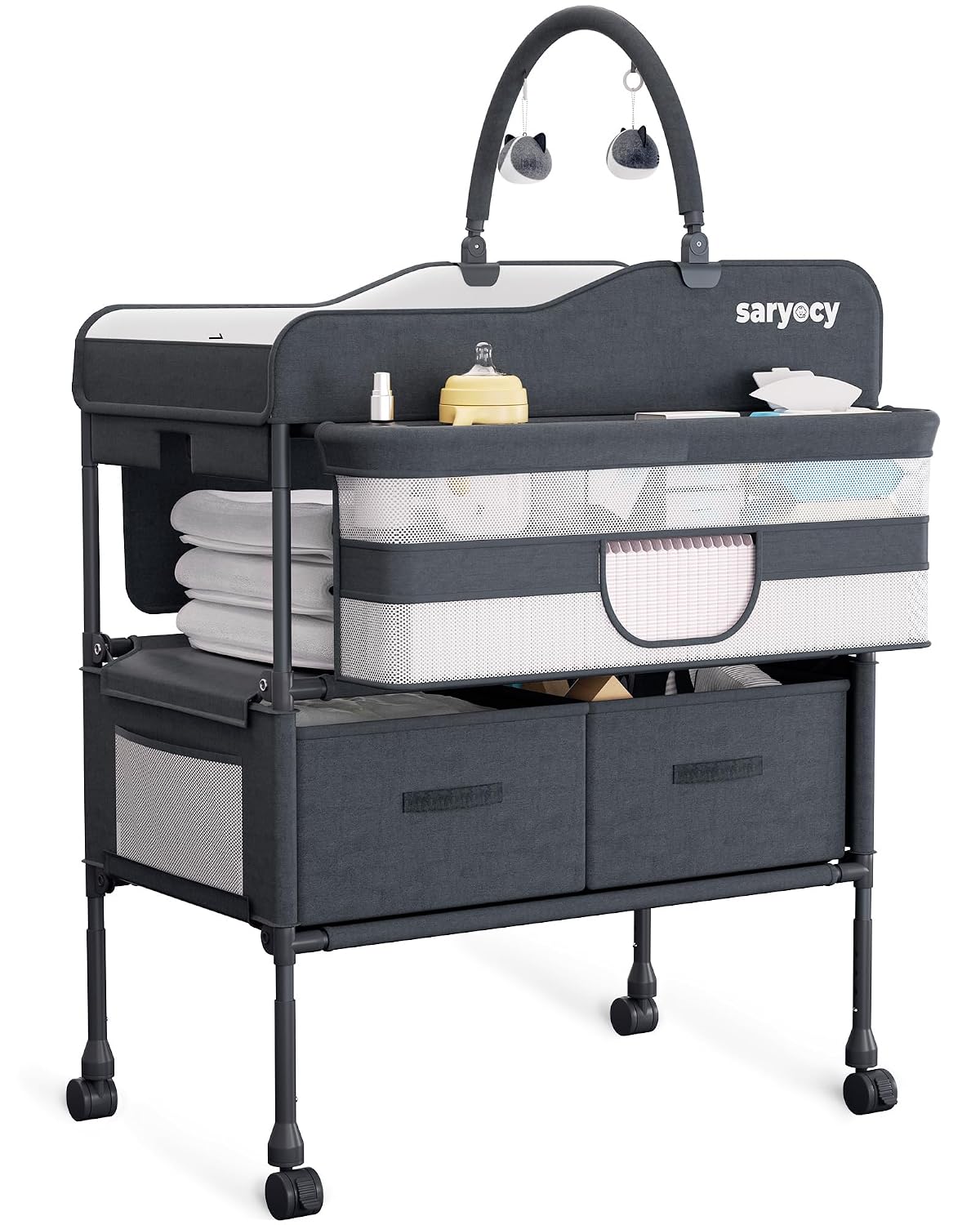 Baby Changing Table, Mobile Folding Diaper Changing Station
