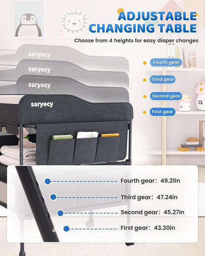 Baby Changing Table, Mobile Folding Diaper Changing Station
